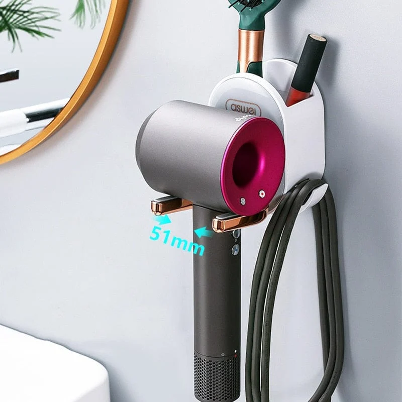 Wall Mounted Hair Dryer Holder Foldable Bathroom Wall Organizer Storage Holder Home Hair Brush Storage Bracket 65626e5c Bdbd 422d B7d7 Db7f10a0e222