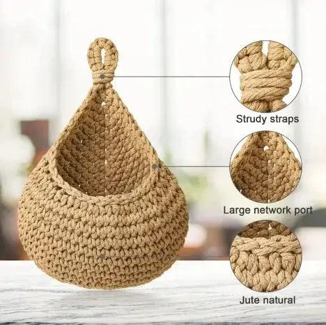 Wall Hanging Macrame Basket - Homeko