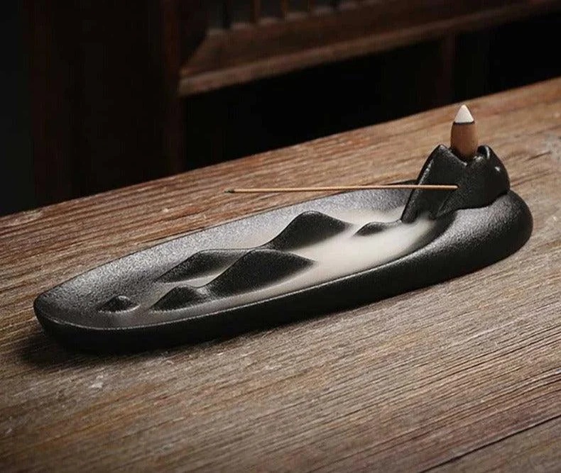 Waterfall Mountain Backflow Ceramic Incense Holder - ISTANBULLU LTD