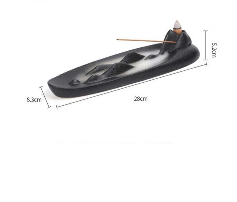 Waterfall Mountain Backflow Ceramic Incense Holder - ISTANBULLU LTD