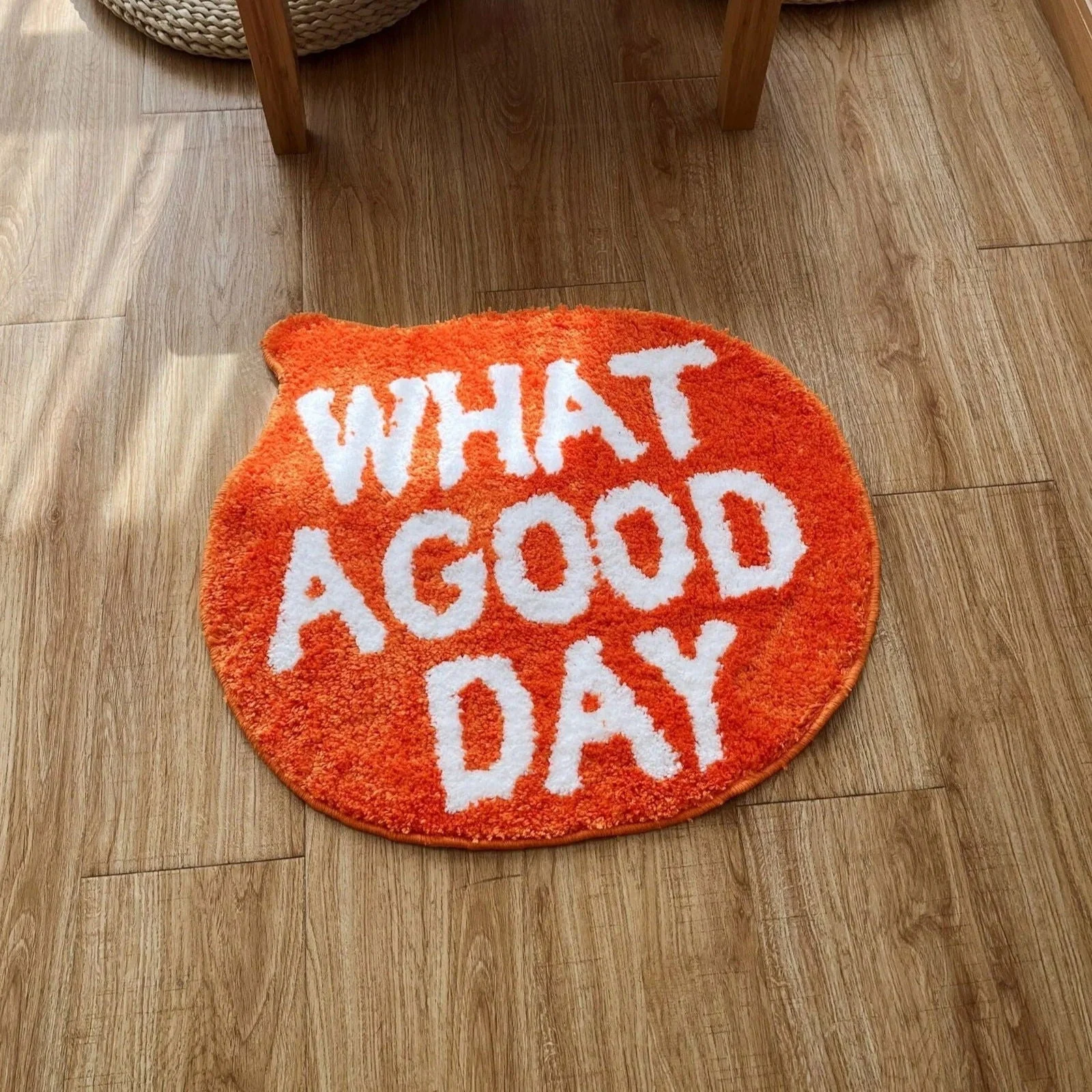 "What A Good Day" Hand-Crafted Mat - #Homeko#