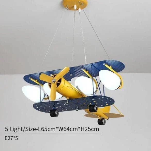 Whimsical Cartoon Airplane Chandelier Perfect For Kids Spaces 9