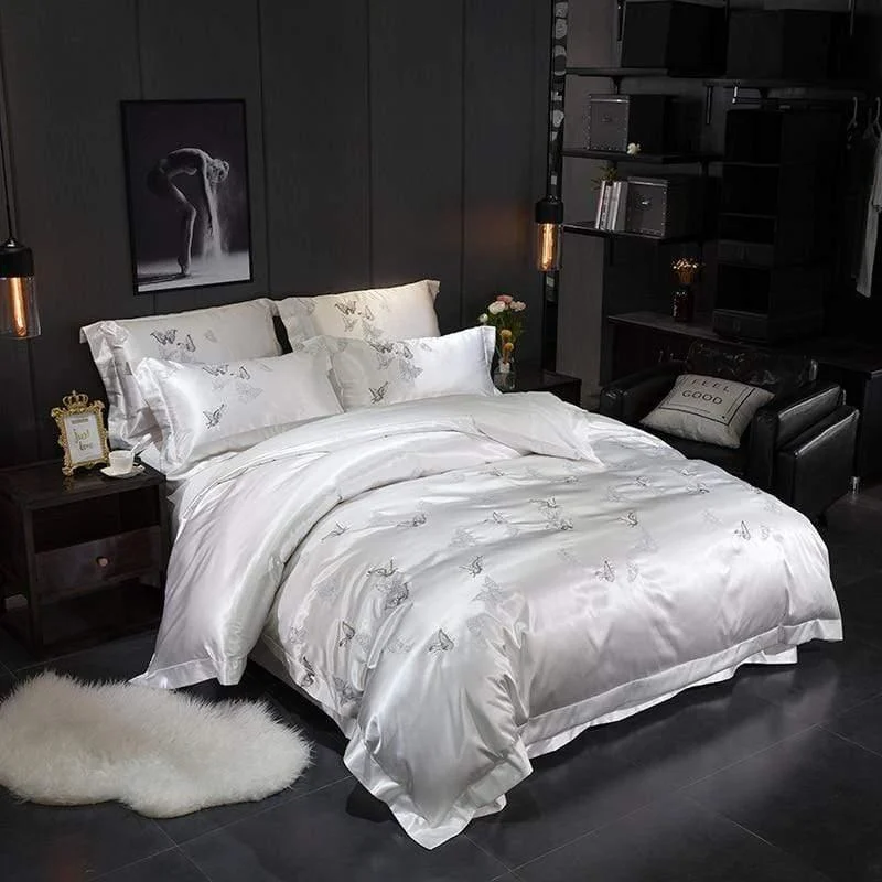 White-Silver-Silk-Cotton-Luxury-Butterfly-Bedding-set-4Pcs-Queen-King-size-Bed-set-Embroidery-Duvet_8808f367-e6eb-407a-95ea-5967188a8391 White Silver Silk Cotton Luxury Butterfly Bedding Set 4pcs Queen King Size Bed Set Embroidery Duvet 8808f367 E6eb 407a 95ea 5967188a8391