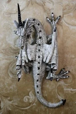WhiteBlackDragonSpiritWallhangingSculpturesandStatues-Homeko1 White Black Dragon Spirit Wall hanging Sculptures and Statues - Homeko
