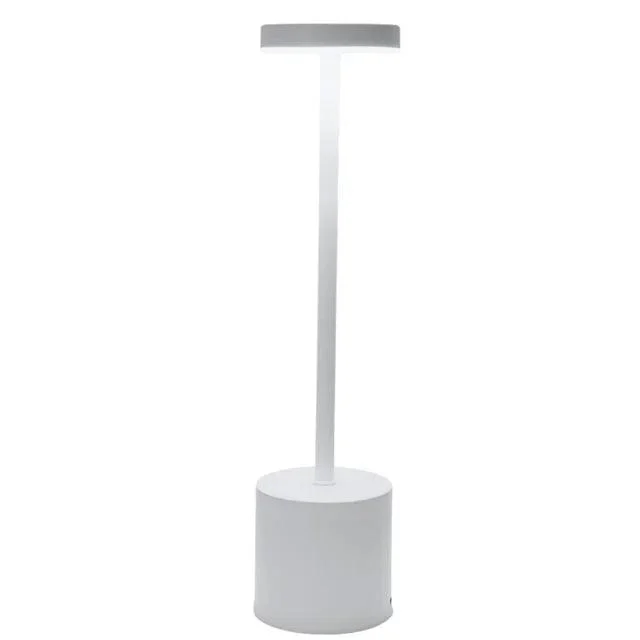 WhiteGoldLEDRechargeableTableLampLightingBedsideOutdoor-Homeko1 White Gold LED Rechargeable Table Lamp Lighting Bedside Outdoor - Homeko