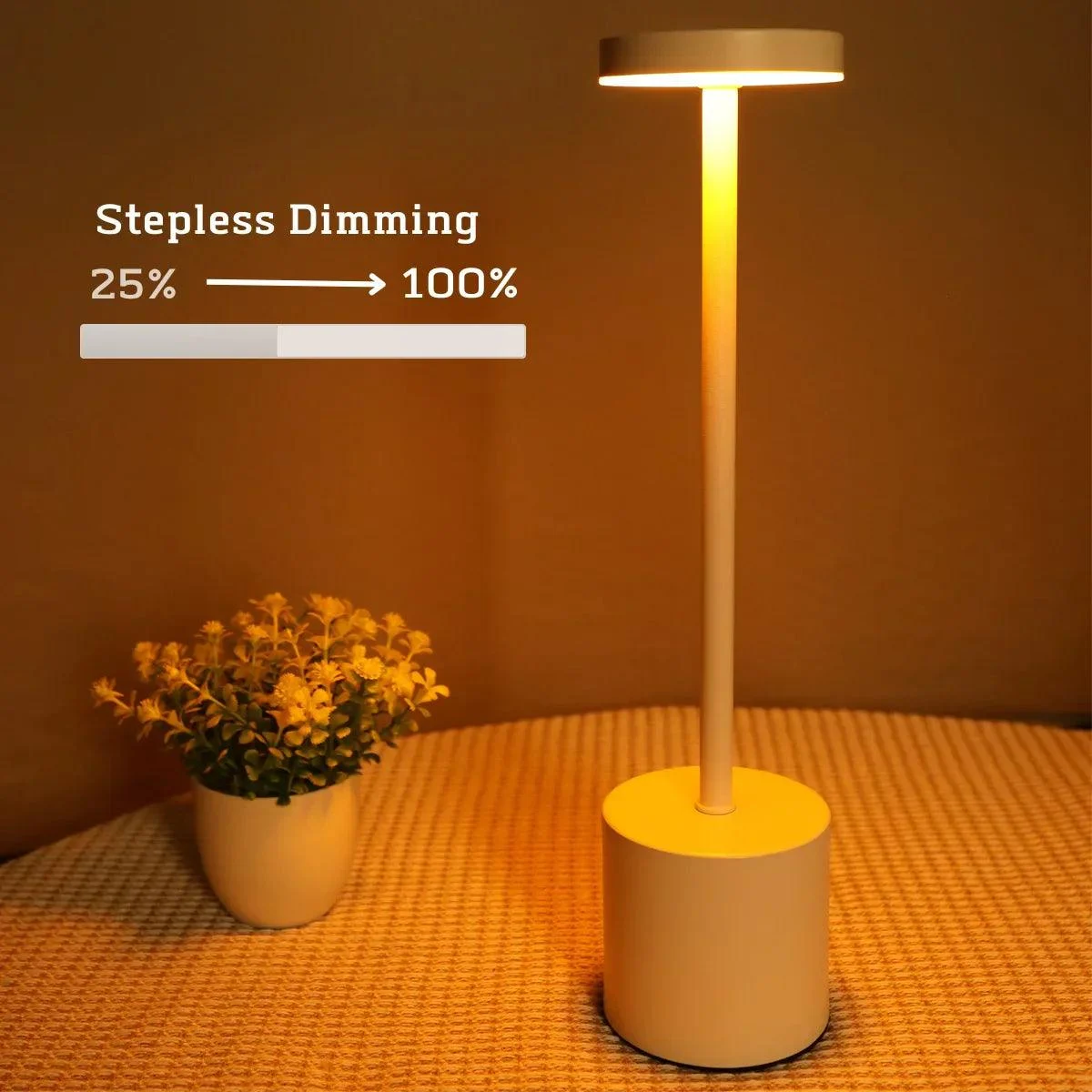 WhiteGoldLEDRechargeableTableLampLightingBedsideOutdoor-Homeko4 White Gold LED Rechargeable Table Lamp Lighting Bedside Outdoor - Homeko