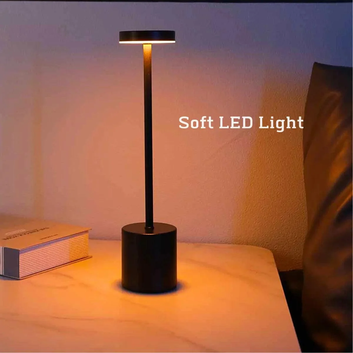 WhiteGoldLEDRechargeableTableLampLightingBedsideOutdoor-Homeko5 White Gold LED Rechargeable Table Lamp Lighting Bedside Outdoor - Homeko