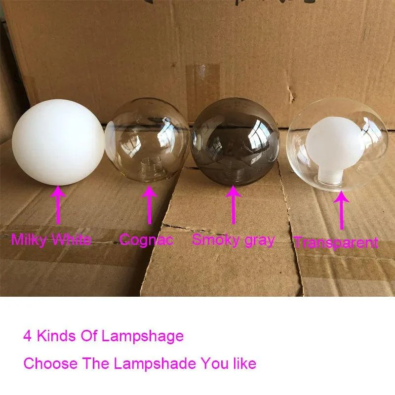 White Grey Modern LED Pendant Lighting Glass Ball 11 Heads - Homeko