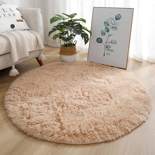 WhiteRainbowRoundCarpetforKidsRugsSoftDecorLivingRoom-Homeko10 White Rainbow Round Carpet for Kids Rugs Soft Decor Living Room - Homeko