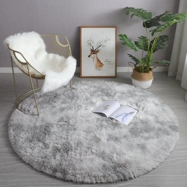WhiteRainbowRoundCarpetforKidsRugsSoftDecorLivingRoom-Homeko11 White Rainbow Round Carpet for Kids Rugs Soft Decor Living Room - Homeko