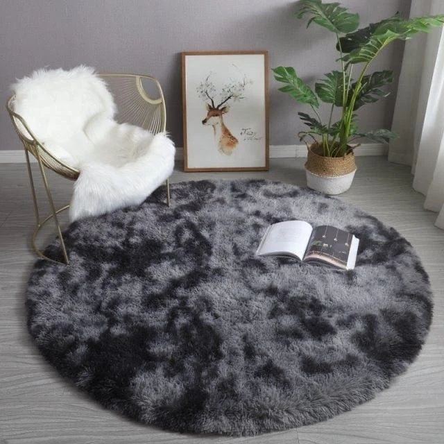WhiteRainbowRoundCarpetforKidsRugsSoftDecorLivingRoom-Homeko12 White Rainbow Round Carpet for Kids Rugs Soft Decor Living Room - Homeko