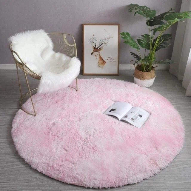 WhiteRainbowRoundCarpetforKidsRugsSoftDecorLivingRoom-Homeko15 White Rainbow Round Carpet for Kids Rugs Soft Decor Living Room - Homeko