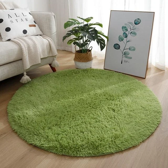 WhiteRainbowRoundCarpetforKidsRugsSoftDecorLivingRoom-Homeko8 White Rainbow Round Carpet for Kids Rugs Soft Decor Living Room - Homeko