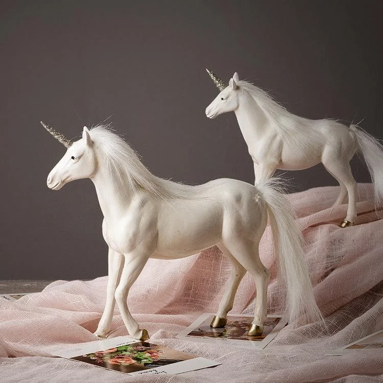 White Unicorn Sculptures and Statues Crafts American Style - Homeko