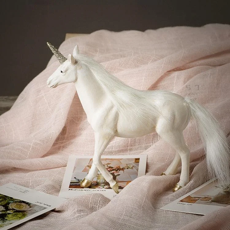 White Unicorn Sculptures and Statues Crafts American Style - Homeko