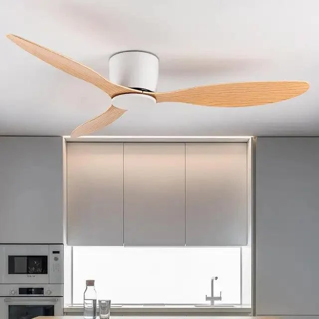 WhiteWoodLowFloorCeilingFansCoolingFansLighting-Homeko8 White Wood Low Floor Ceiling Fans Cooling Fans Lighting - Homeko