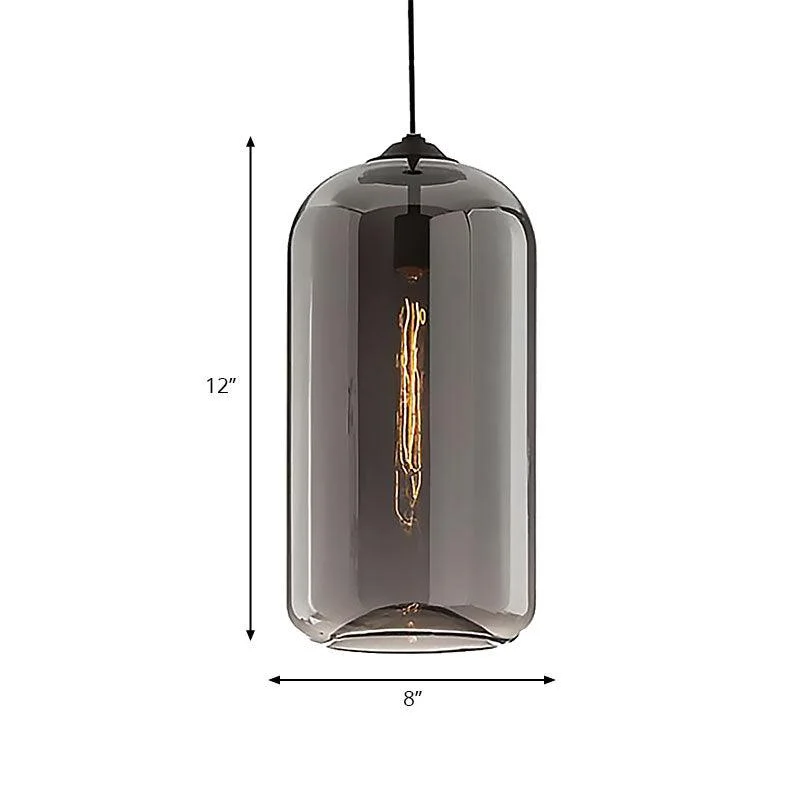 WideGlassPendantLamp-Modern1-LightBlackLamp-Homeko2 Wide Glass Pendant Lamp - Modern 1-Light Black Lamp - Homeko