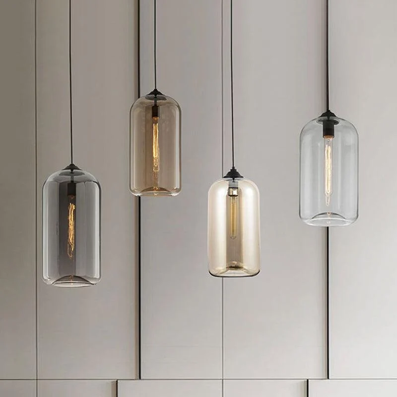 WideGlassPendantLamp-Modern1-LightBlackLamp-Homeko3 Wide Glass Pendant Lamp - Modern 1-Light Black Lamp - Homeko