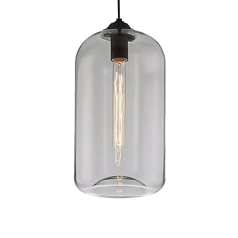 WideGlassPendantLamp-Modern1-LightBlackLamp-Homeko4 Wide Glass Pendant Lamp - Modern 1-Light Black Lamp - Homeko