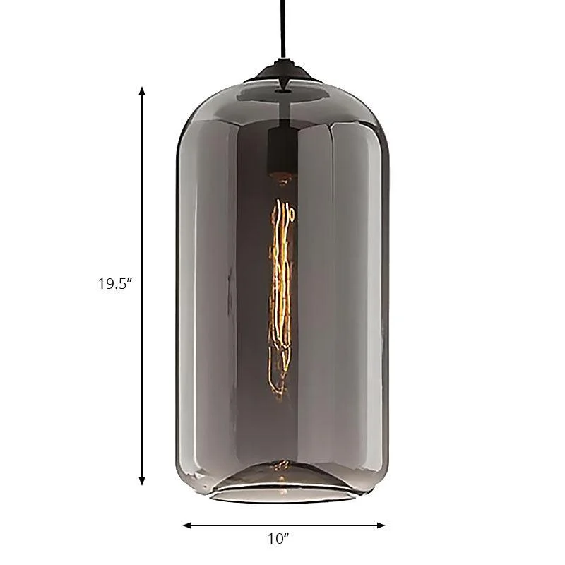 WideGlassPendantLamp-Modern1-LightBlackLamp-Homeko5 Wide Glass Pendant Lamp - Modern 1-Light Black Lamp - Homeko