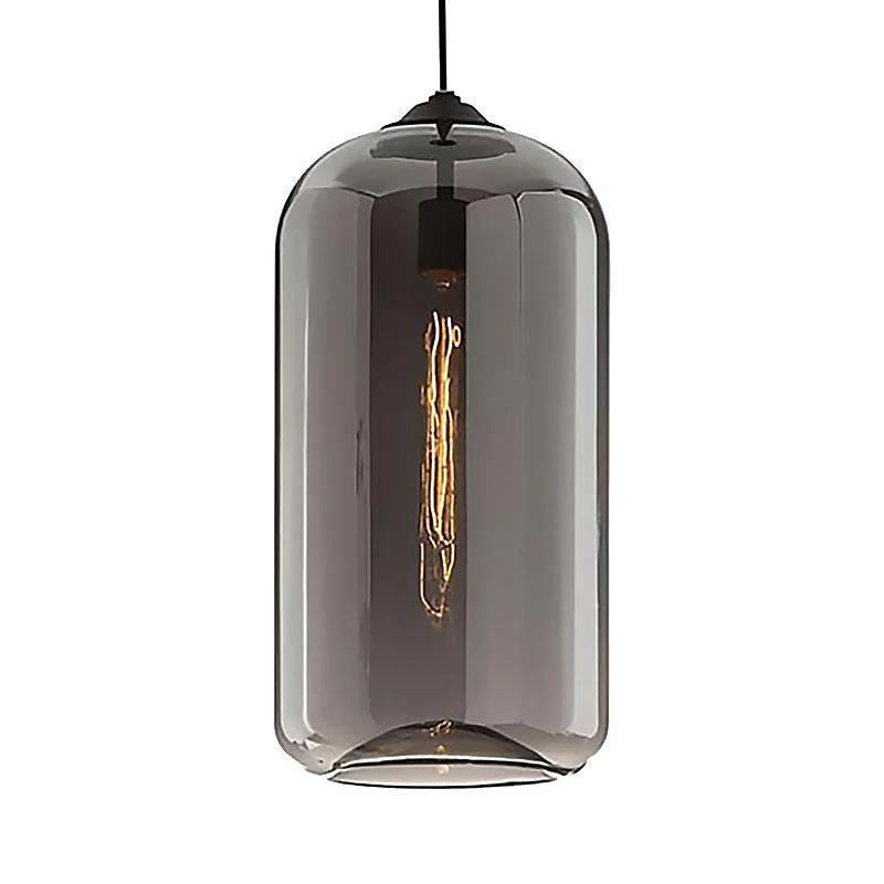 WideGlassPendantLamp-Modern1-LightBlackLamp-Homeko6 Wide Glass Pendant Lamp - Modern 1-Light Black Lamp - Homeko