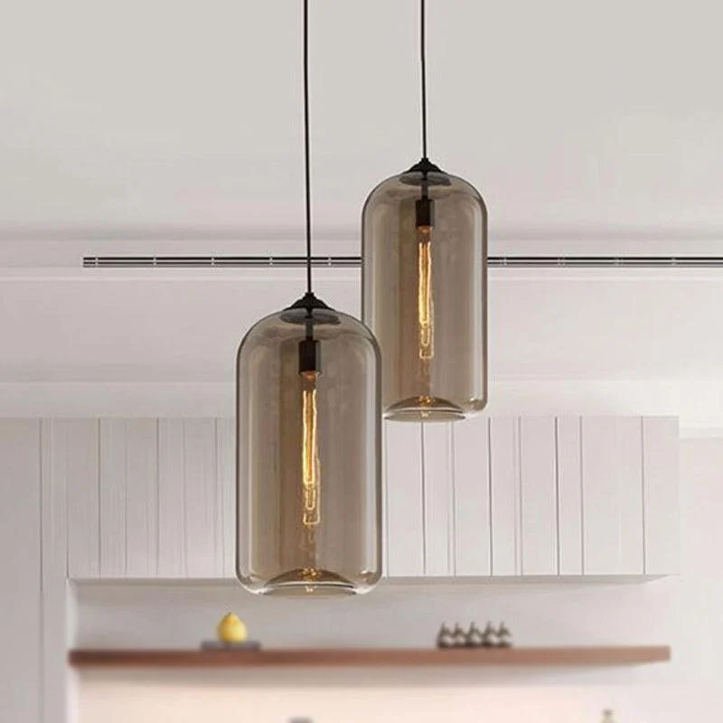 WideGlassPendantLamp-Modern1-LightBlackLamp-Homeko8 Wide Glass Pendant Lamp - Modern 1-Light Black Lamp - Homeko