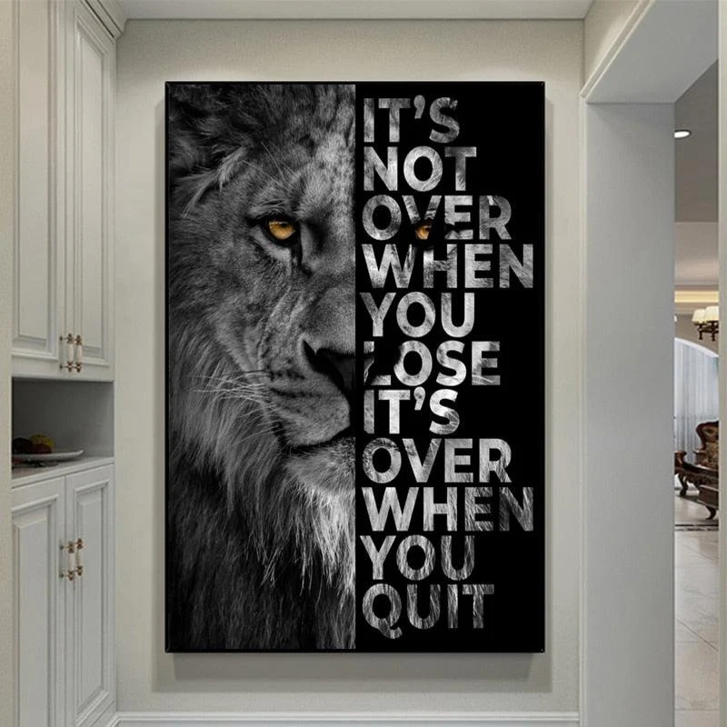 Wild Lion Letter Motivational Quote Art Posters And Prints On Canvas Painting Decorative Wall Art Picture 6342a441 813d 4068 9646 E0d7802e94e5