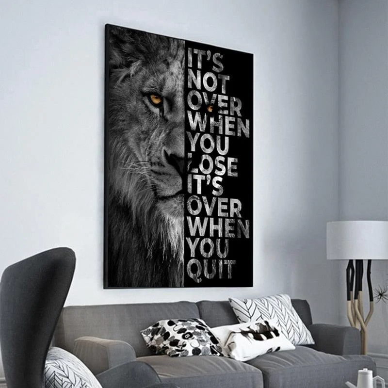 Wild Lion Letter Motivational Quote Art Posters And Prints On Canvas Painting Decorative Wall Art Picture A0247c44 Efea 4f61 Bbd0 Cc3d2fb3f914