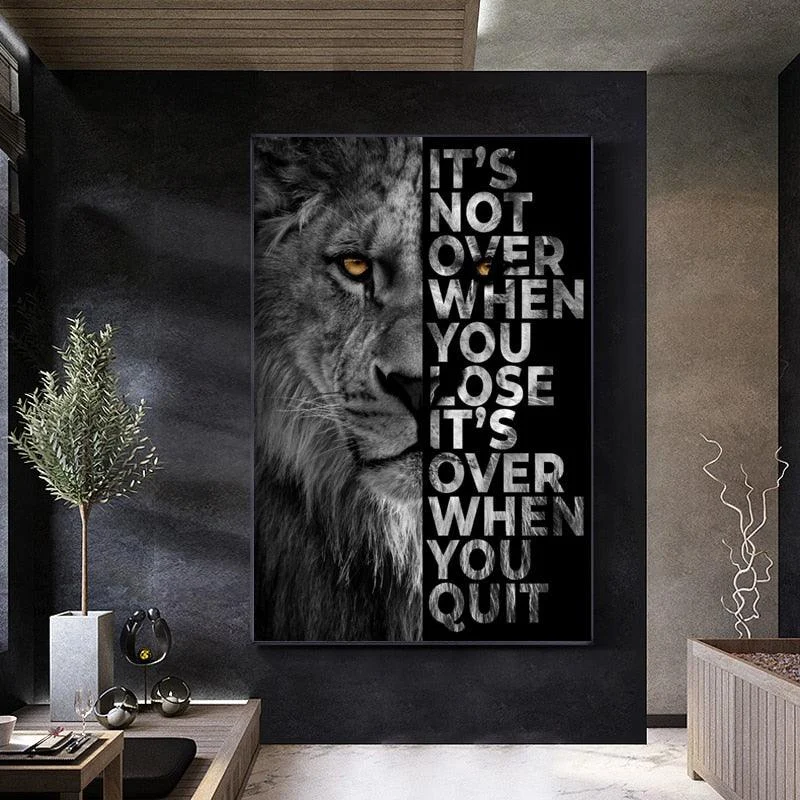 Wild Lion Letter Motivational Quote Art Posters And Prints On Canvas Painting Decorative Wall Art Picture Df39db21 D925 4802 8fae E1e6a9ad9d41