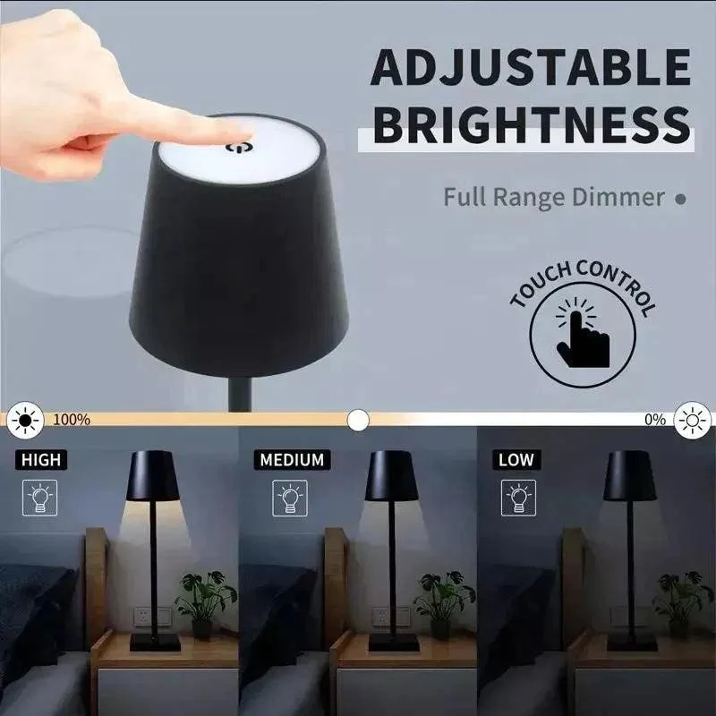 Wireless Table Lamp with Dimmable Lighting - Homeko