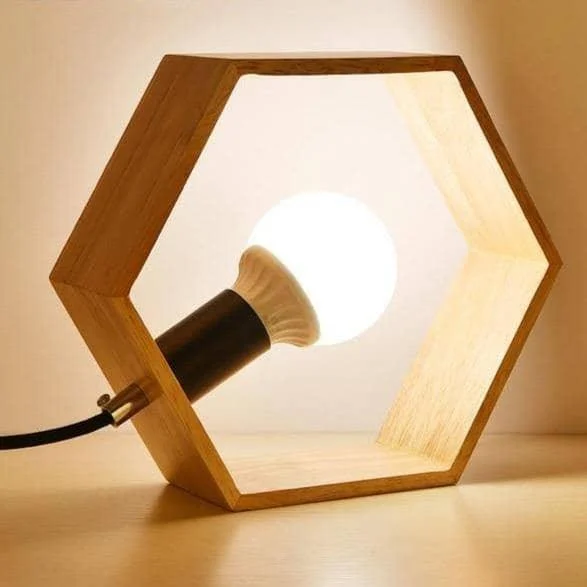 Wooden Bedside Table Lamp Stylish Modern Lighting For Bedroom Decor 11