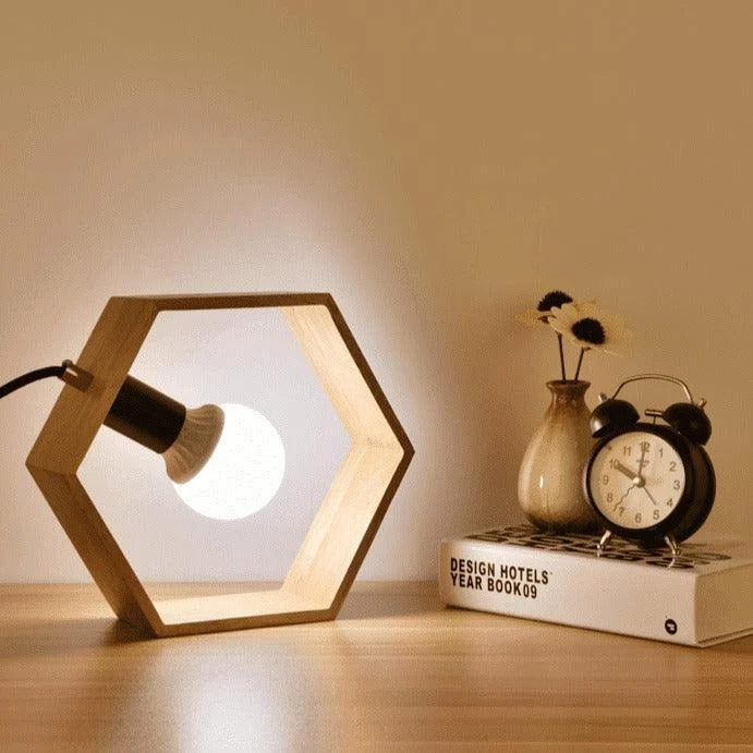 Wooden Bedside Table Lamp Stylish Modern Lighting For Bedroom Decor 4