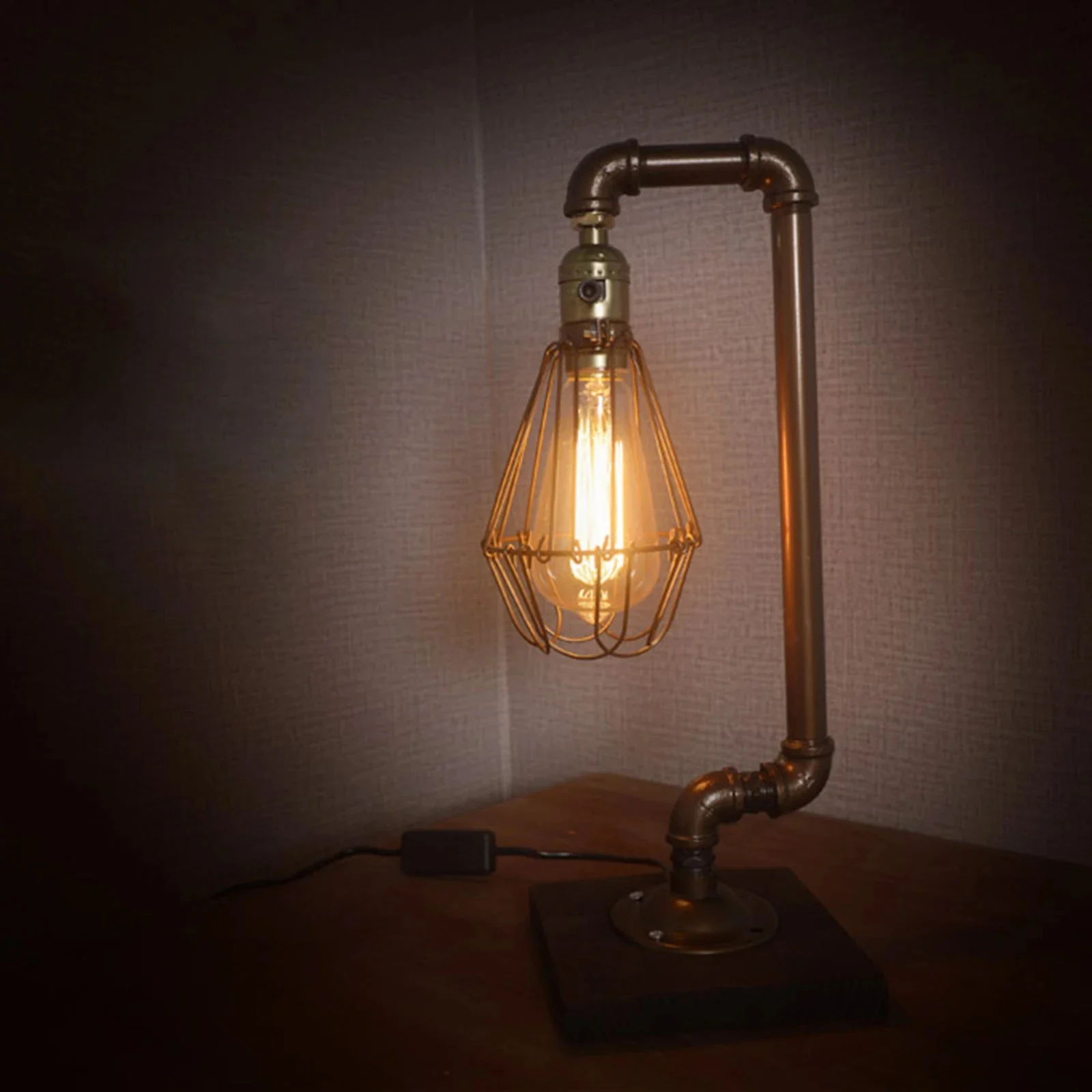 Wooden-Desk-Vintage-Metal-Table-Lamp-Retro-Industrial-Steampunk-Night-Light-for-Bedroom-Living-Room-Home Wooden Desk Vintage Metal Table Lamp Retro Industrial Steampunk Night Light For Bedroom Living Room Home