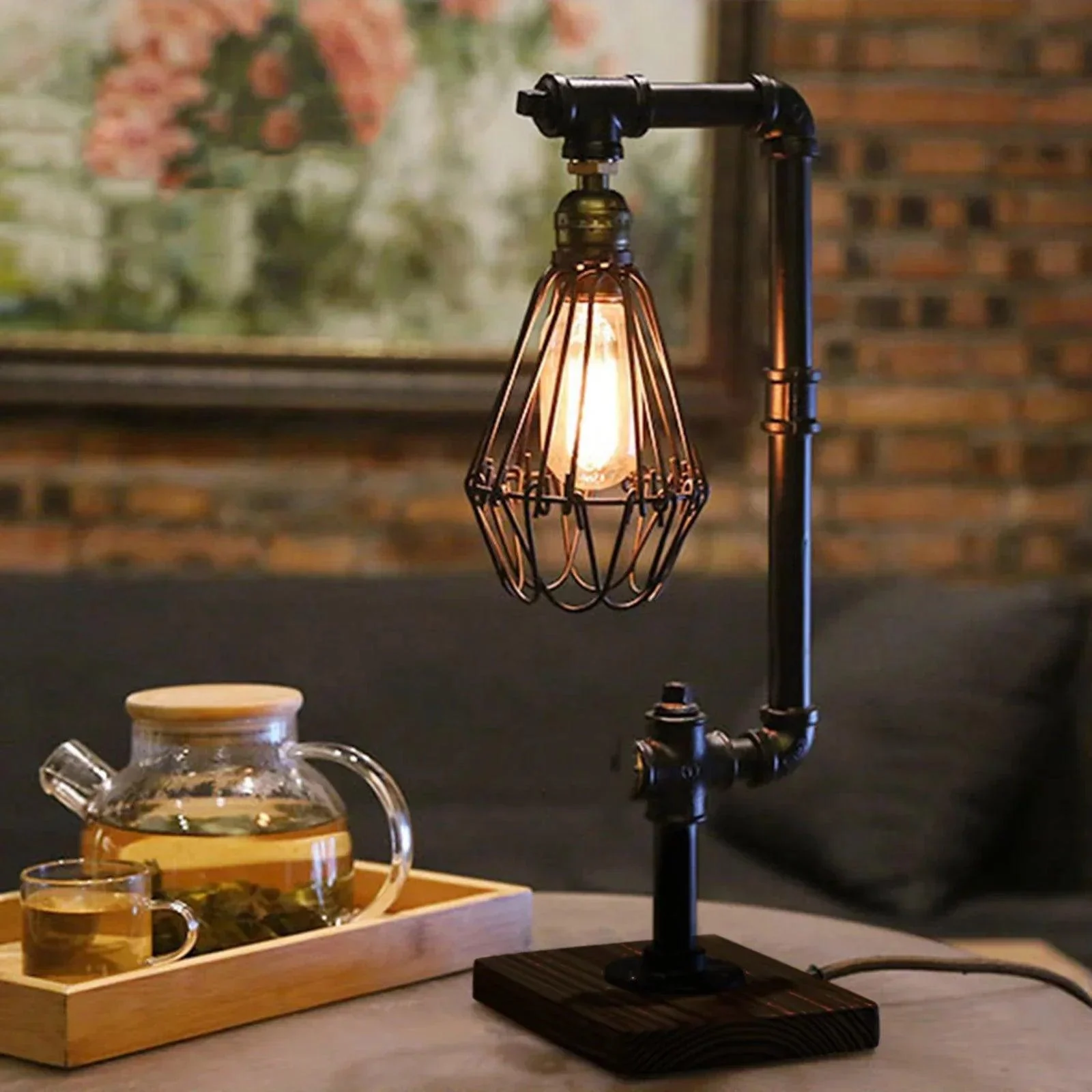 Wooden Desk Vintage Metal Table Lamp Retro Industrial Steampunk Night Light For Bedroom Living Room Home 7a32c907 0be9 4648 B6b4 9eb9cadcd3a6