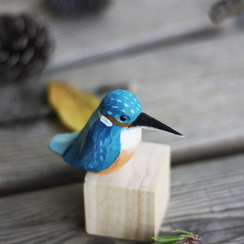 WoodenBirdFigurines-Homeko6 Wooden Bird Figurines - Homeko