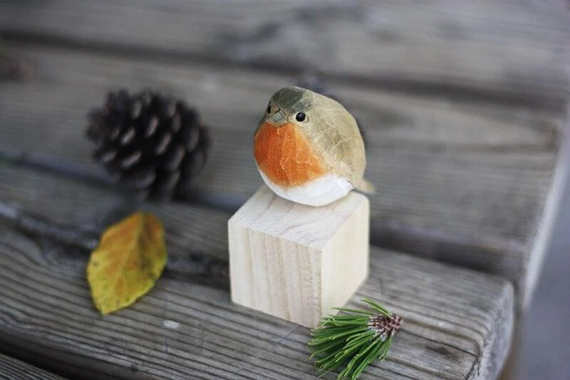 WoodenBirdFigurines-Homeko8 Wooden Bird Figurines - Homeko