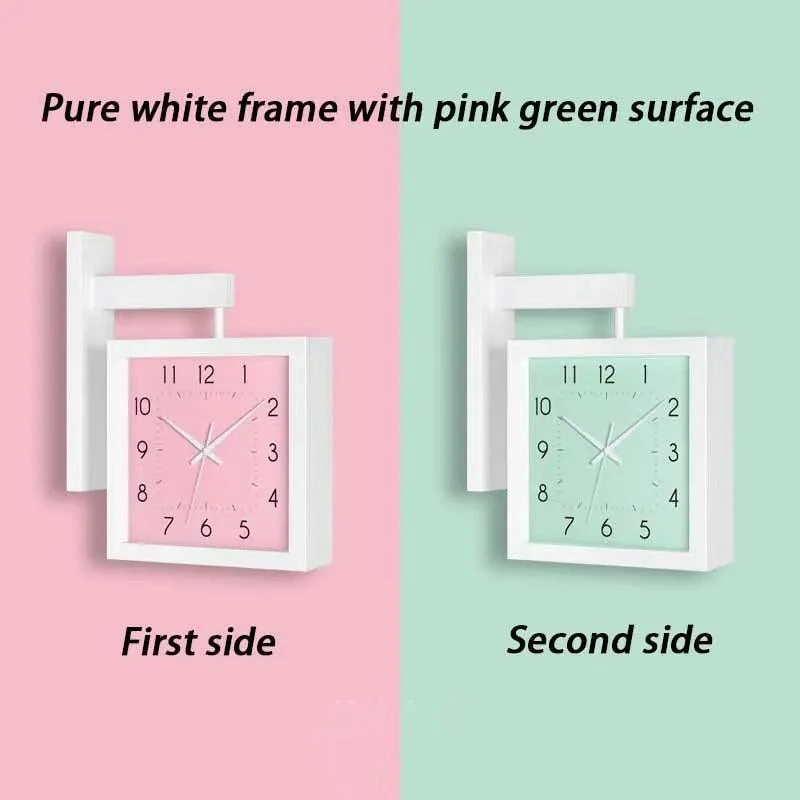 WoodenDoubleSidedWallClock-Homeko11 Wooden Double Sided Wall Clock - Homeko