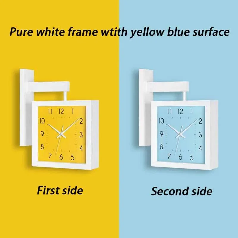 WoodenDoubleSidedWallClock-Homeko12 Wooden Double Sided Wall Clock - Homeko