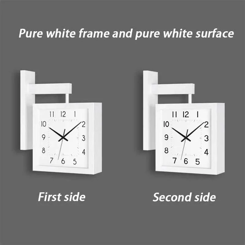 WoodenDoubleSidedWallClock-Homeko13 Wooden Double Sided Wall Clock - Homeko