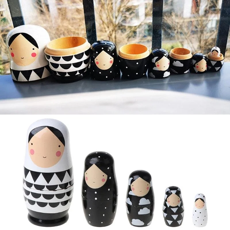 WoodenMatryoshkaDoll-Homeko2 Wooden Matryoshka Doll - Homeko