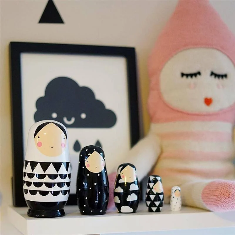 WoodenMatryoshkaDoll-Homeko3 Wooden Matryoshka Doll - Homeko