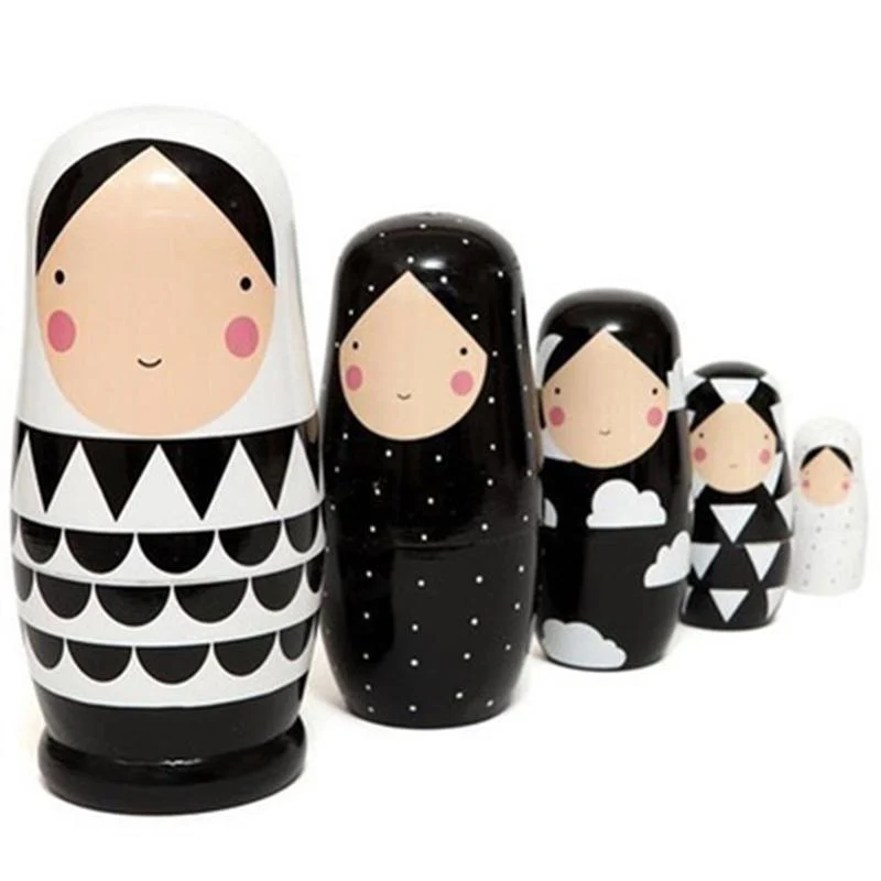 WoodenMatryoshkaDoll-Homeko4 Wooden Matryoshka Doll - Homeko