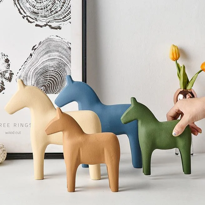 WoodenMinimalistHorseFigurine-Homeko2 Wooden Minimalist Horse Figurine - Homeko
