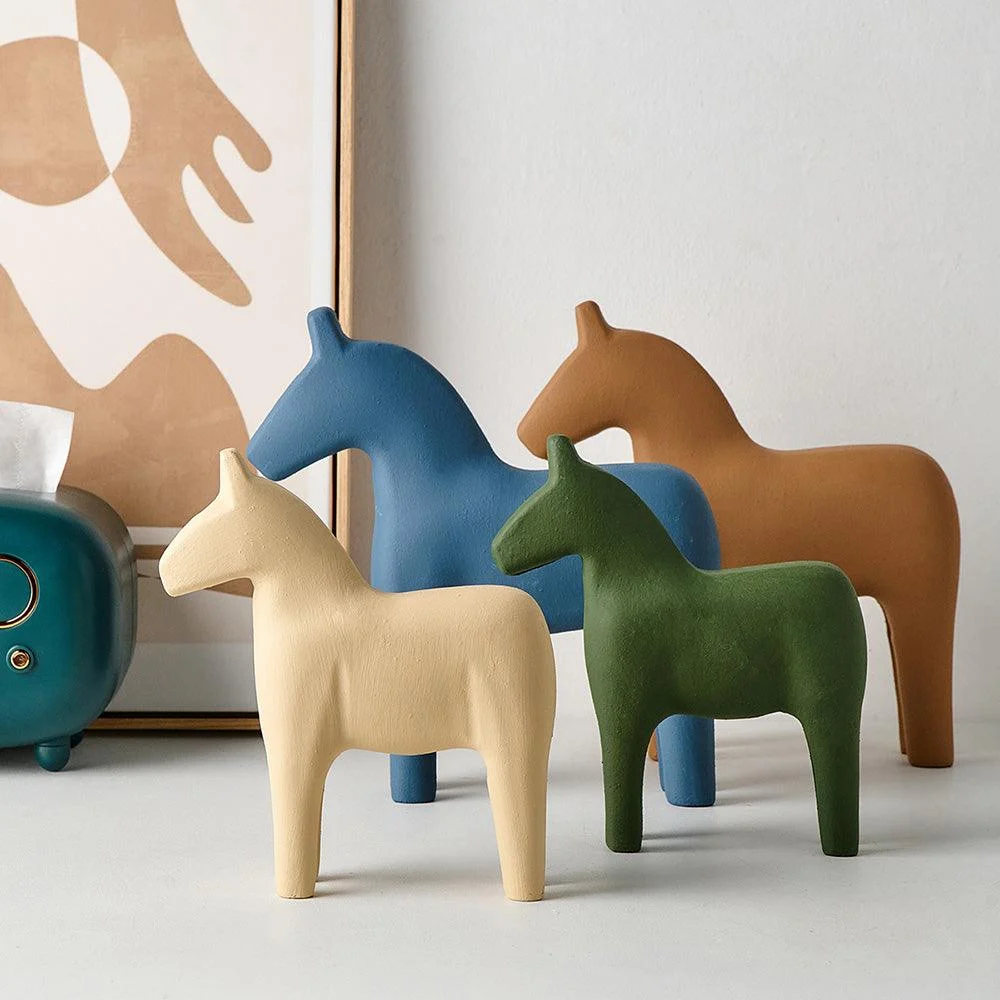 WoodenMinimalistHorseFigurine-Homeko3 Wooden Minimalist Horse Figurine - Homeko