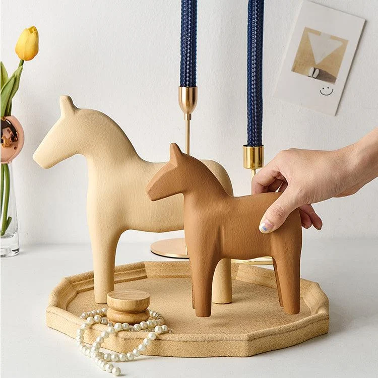 WoodenMinimalistHorseFigurine-Homeko4 Wooden Minimalist Horse Figurine - Homeko