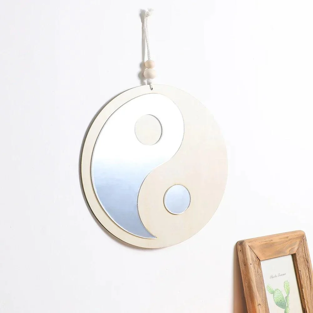 WoodenMirrorWallHanging-Homeko3 Wooden Mirror Wall Hanging - Homeko