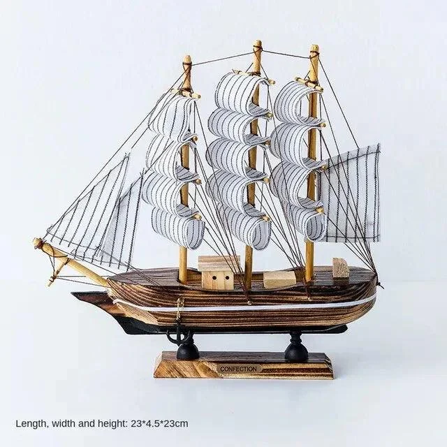 WoodenSailboatModelDecorationCraftsBirthdayGiftSculpturesandStatues-Homeko10 Wooden Sailboat Model Decoration Crafts Birthday Gift Sculptures and Statues - Homeko