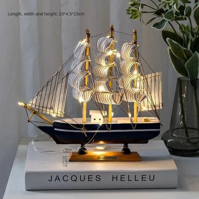 WoodenSailboatModelDecorationCraftsBirthdayGiftSculpturesandStatues-Homeko11 Wooden Sailboat Model Decoration Crafts Birthday Gift Sculptures and Statues - Homeko