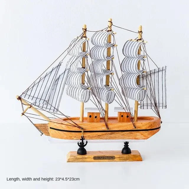 WoodenSailboatModelDecorationCraftsBirthdayGiftSculpturesandStatues-Homeko13 Wooden Sailboat Model Decoration Crafts Birthday Gift Sculptures and Statues - Homeko