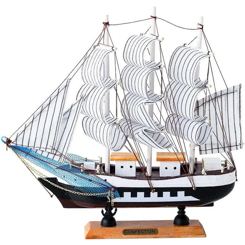 WoodenSailboatModelDecorationCraftsBirthdayGiftSculpturesandStatues-Homeko5 Wooden Sailboat Model Decoration Crafts Birthday Gift Sculptures and Statues - Homeko